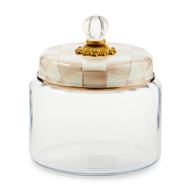 Mocha Check Kitchen Canisters - {current_domain}