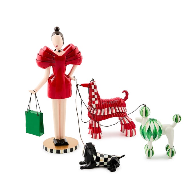 Check It Out Shopper Lady with Dogs Figurine - {current_domain}