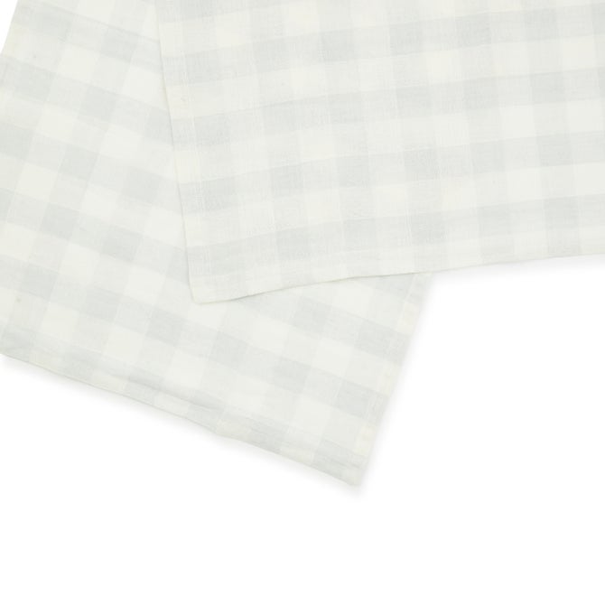 Grey Check Linen Dish Towel - {current_domain}