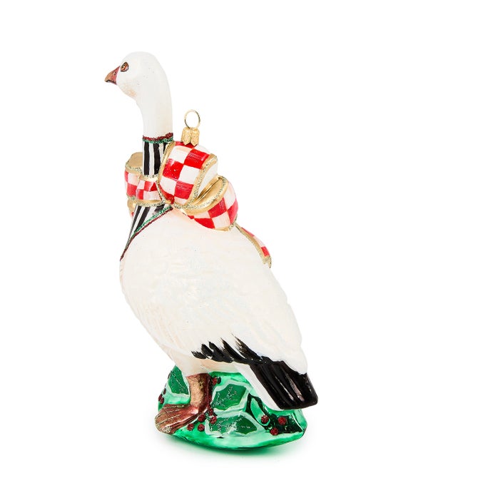 Check It Out Goose Glass Ornament - {current_domain}