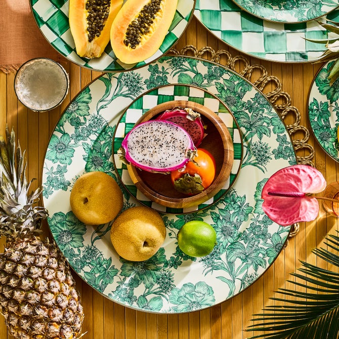 Floral Enamel Serving Platter - {current_domain}