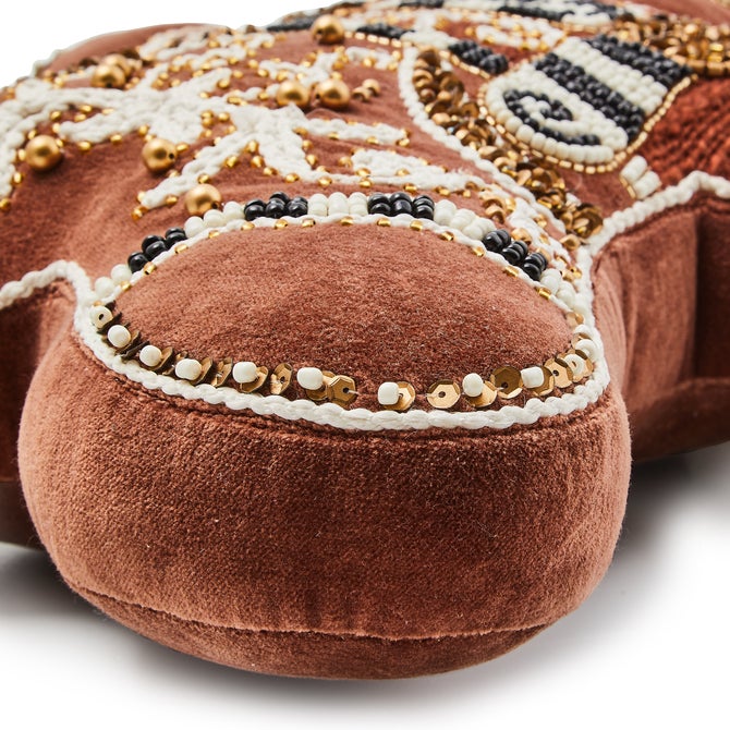 Gingerbread Boy Shaped Throw Pillow - {current_domain}