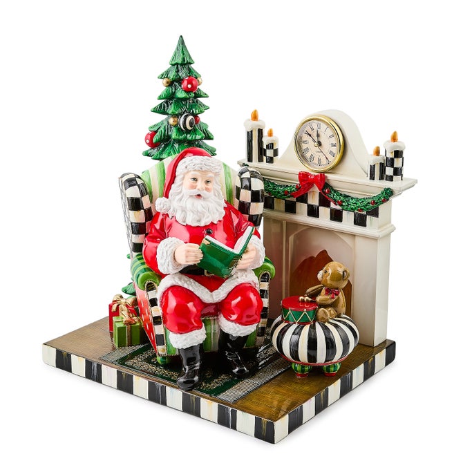 Check It Out Santa by Fireplace Illuminated Figurine - {current_domain}