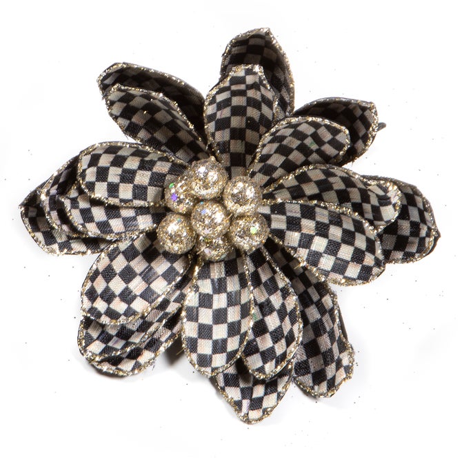 Courtly Check Flower Clip - {current_domain}