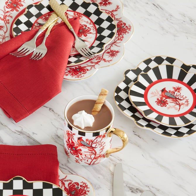 Cardinal Toile Bread & Butter Plate - {current_domain}