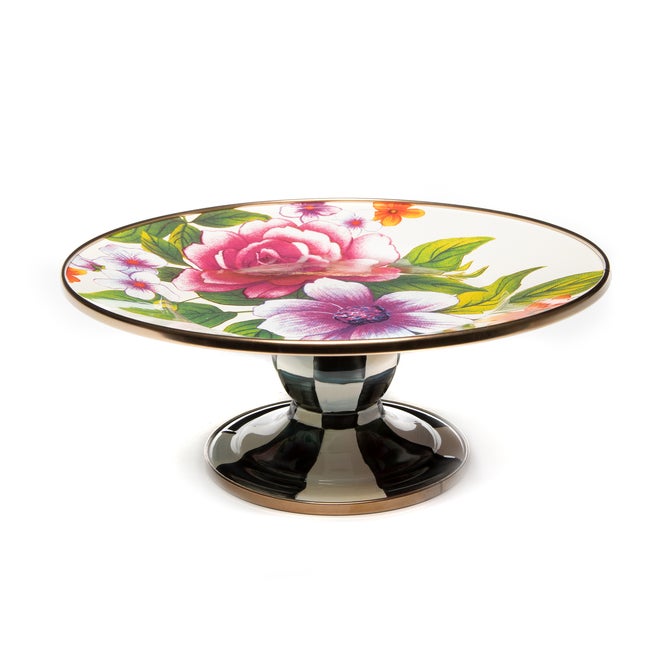 White Flower Market Mini Pedestal Platter - {current_domain}