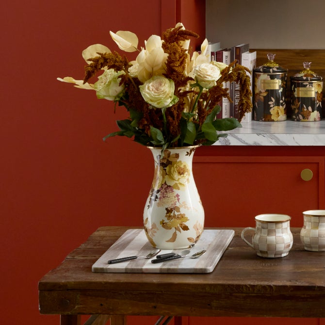 Wild Rose White Tall Vase - {current_domain}