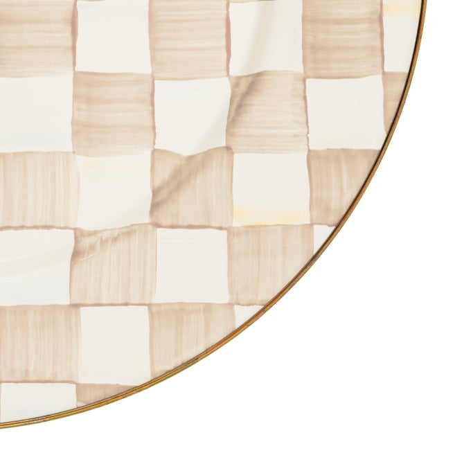 Mocha Check Charger/Plate - {current_domain}