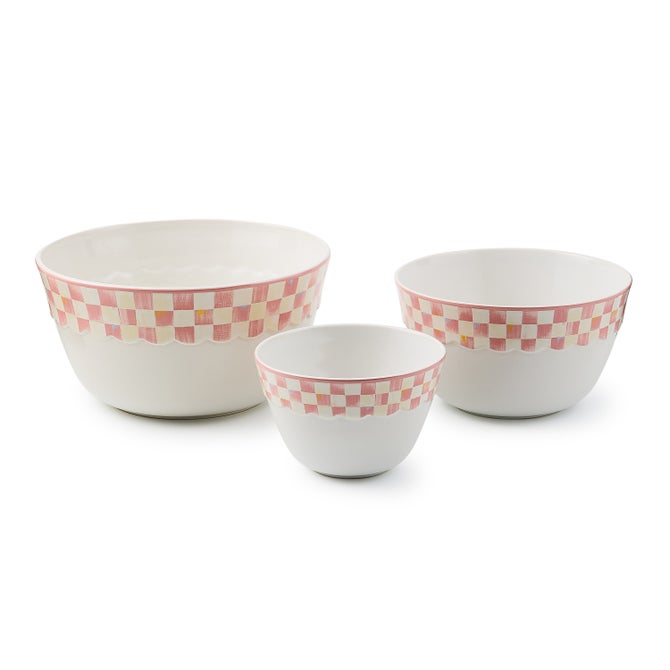 Rosy Check Everyday Mixing Bowls, Set of 3 - {current_domain}
