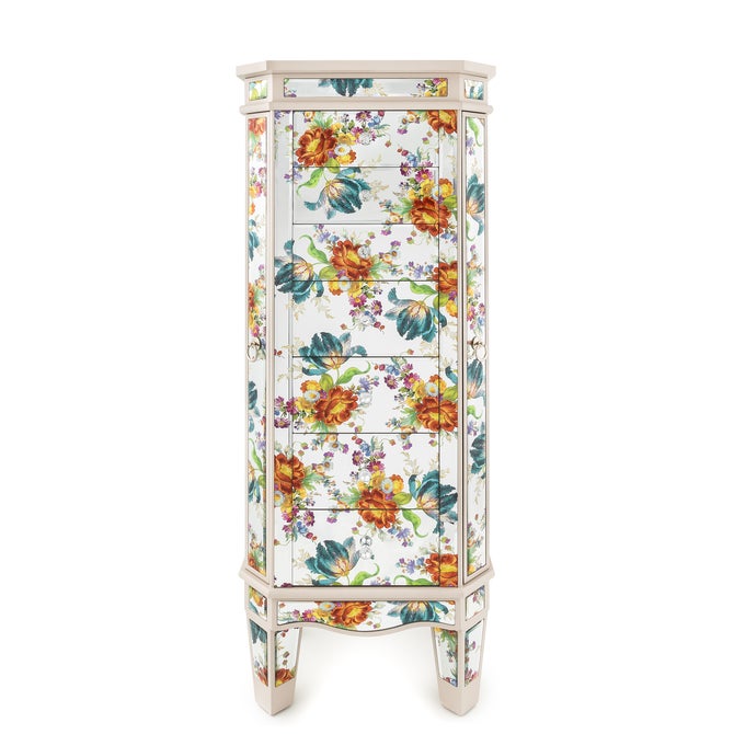 Flower Market Reflections Standing Jewelry Armoire - {current_domain}