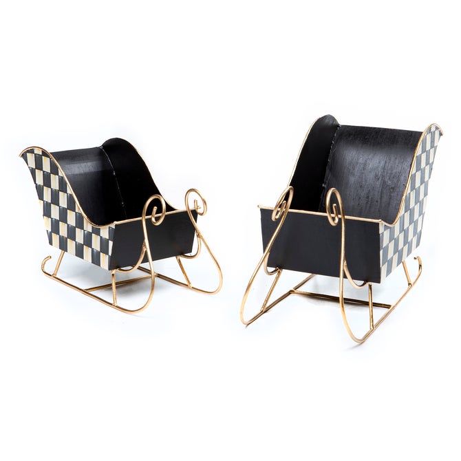 Courtly Check Medium Tin Sleigh - {current_domain}
