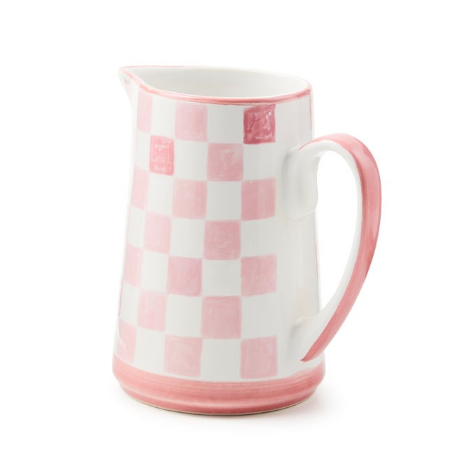 Pink Check Pitcher - {current_domain}