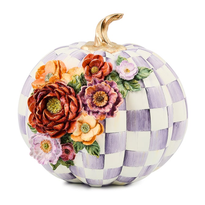 Violet Check Cascade Floral Pumpkin - {current_domain}