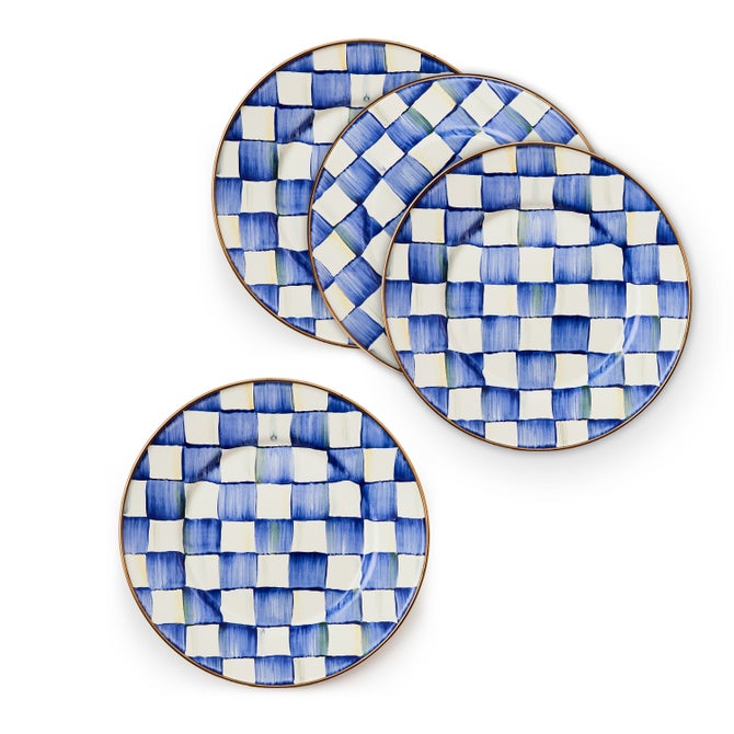 Royal Check Salad Plates, Set of 4 - {current_domain}
