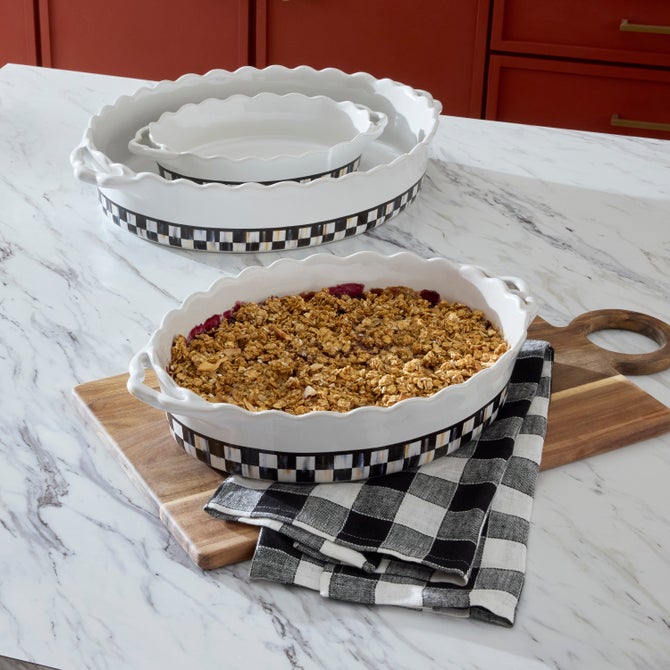 Courtly Check Everyday Medium Oval Baker - {current_domain}