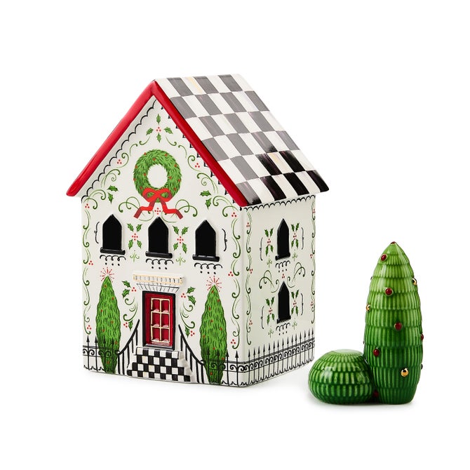 Holly Village Illuminated Ceramic Cottage - {current_domain}