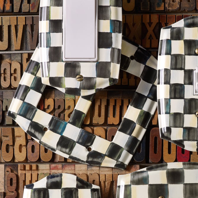 Courtly Check Double Rocker Switch Plate - {current_domain}