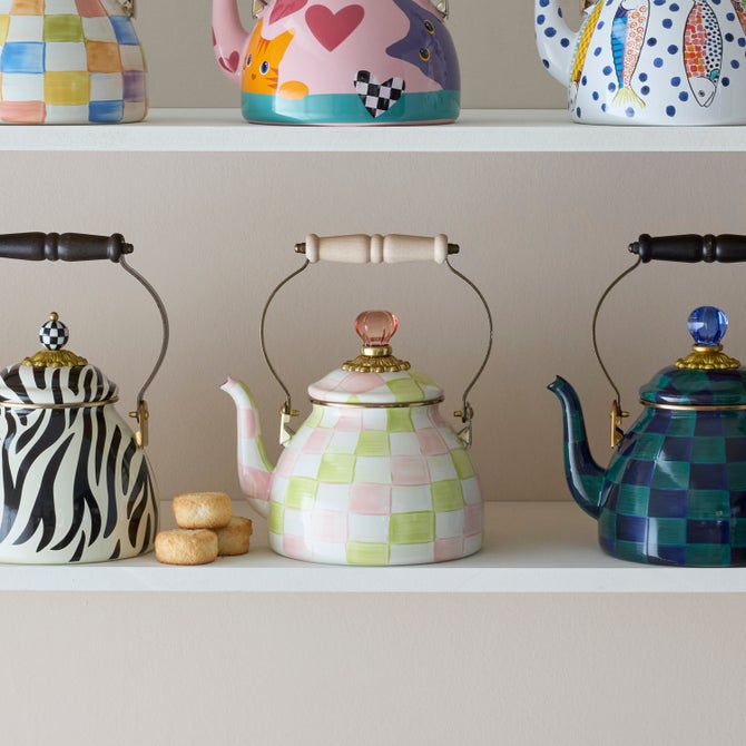 Palm Beach Check 2 Quart Tea Kettle - {current_domain}