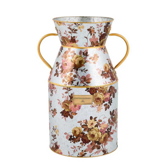 Wild Rose Galvanized Large Milk Can - {current_domain}