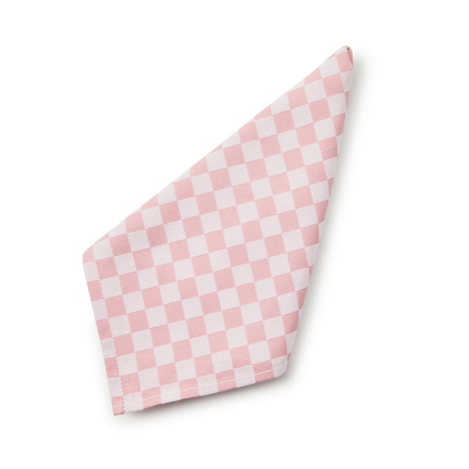 Pink Check Napkin, Set of 4 - {current_domain}