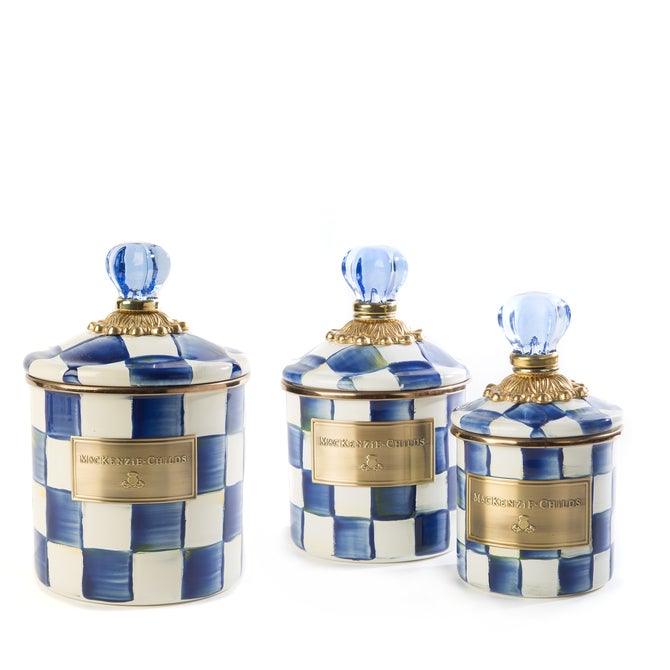 Royal Check Enamel Canisters - {current_domain}