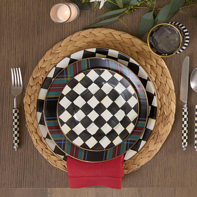 Tartan Black Dinner Plate - {current_domain}