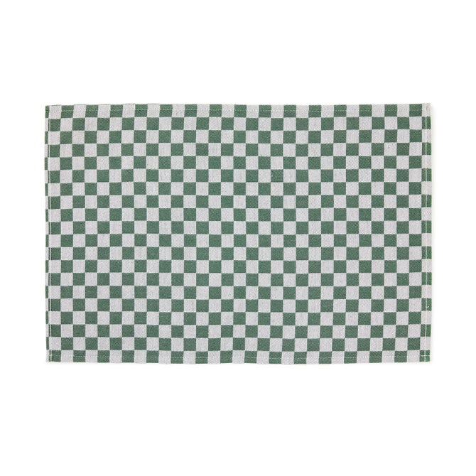 Dark Green Check Placemat, Set of 4 - {current_domain}