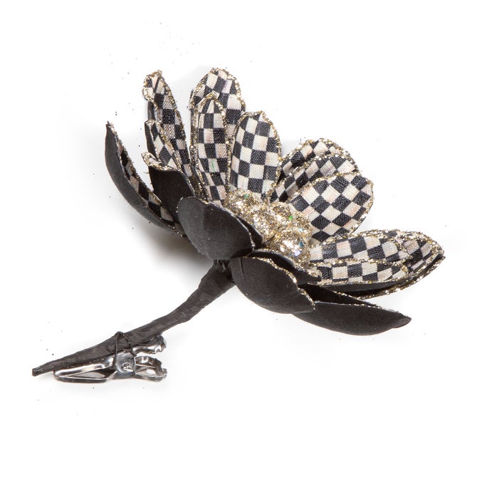Courtly Check Flower Clip - {current_domain}