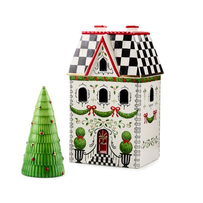 Holly Village Illuminated Ceramic House - {current_domain}