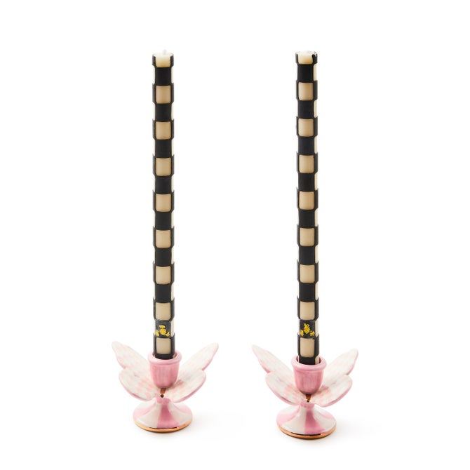 Rosy Check Butterfly Candle Holders, Set of 2 - {current_domain}