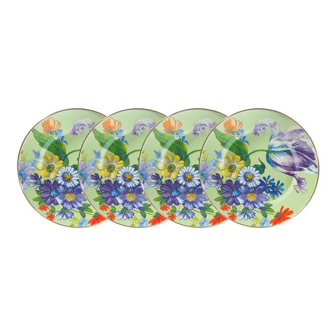 Green Flower Market Dinner Plates, Set of 4 - {current_domain}
