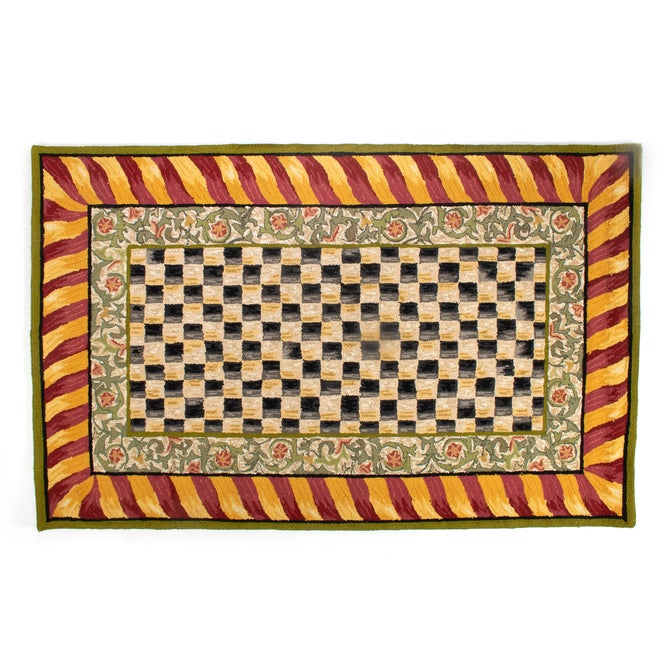 Courtly Check Red & Gold 5' x 8' Rug - {current_domain}