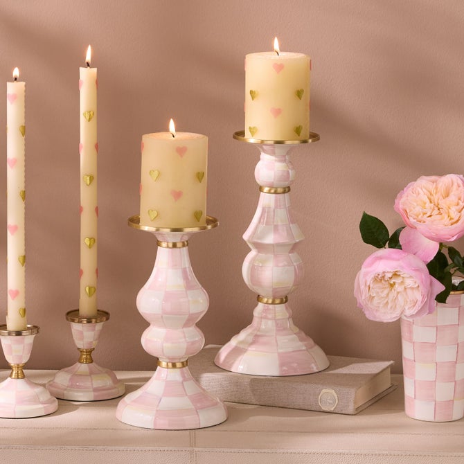 Enamel Pillar Candlestick Holder - {current_domain}