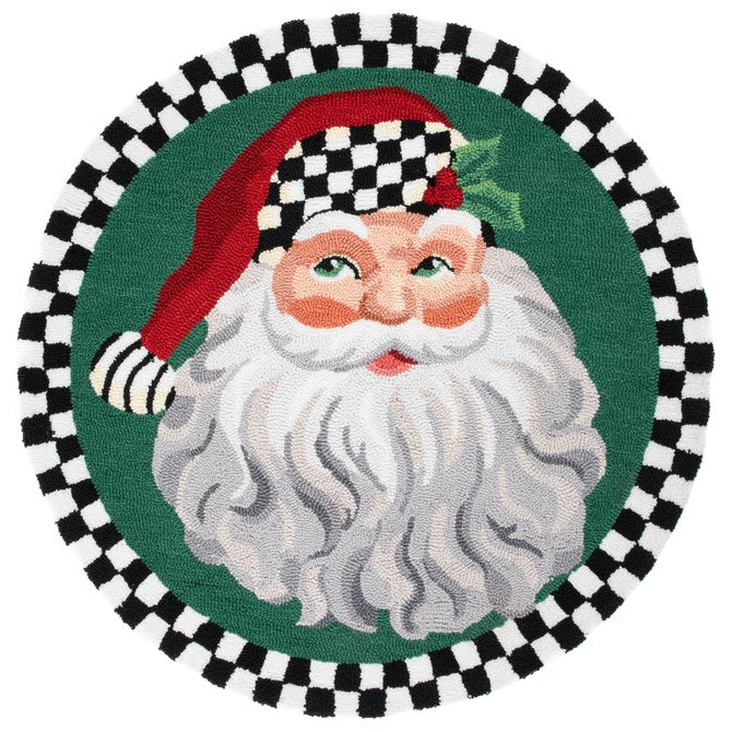 Santa 3' Round Rug - {current_domain}