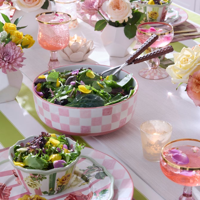 Stoneware Check Serving Bowl - {current_domain}