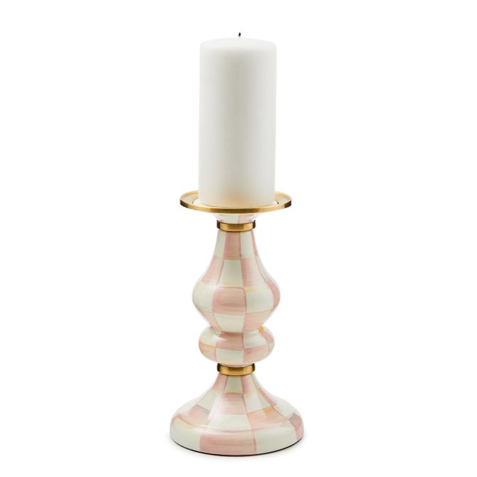 Rosy Check Medium Pillar Candlestick - {current_domain}