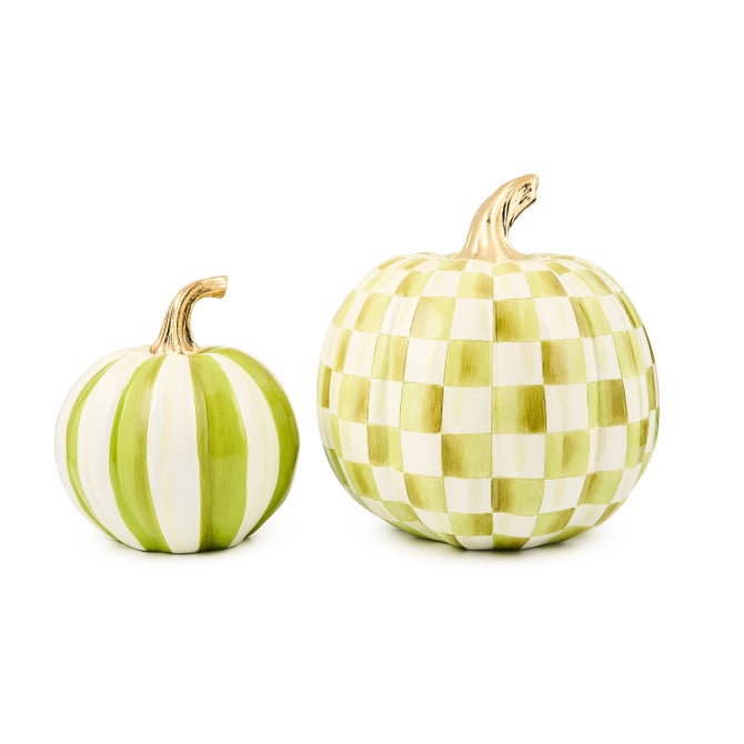 Classic Moss Stripe Small & Check Medium Pumpkin Set - {current_domain}