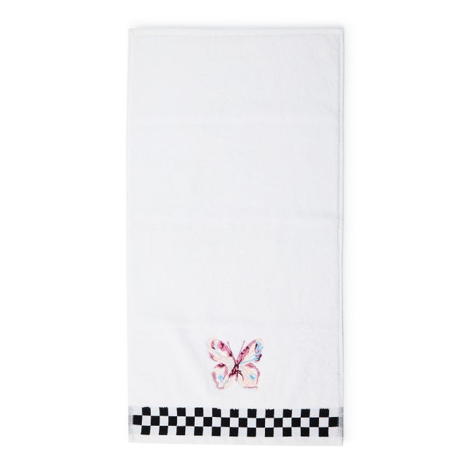 Eternity Butterfly Check Hand Towel - {current_domain}