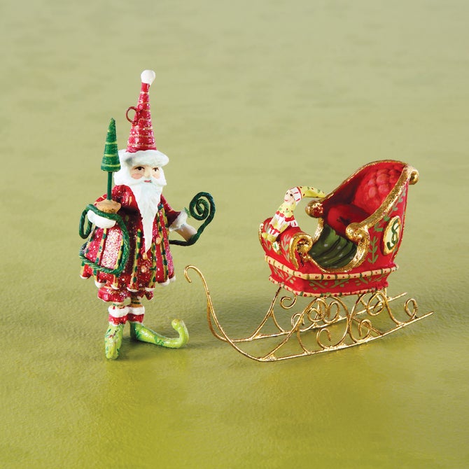 Patience Brewster Dash Away Santa Mini Ornaments Set - {current_domain}