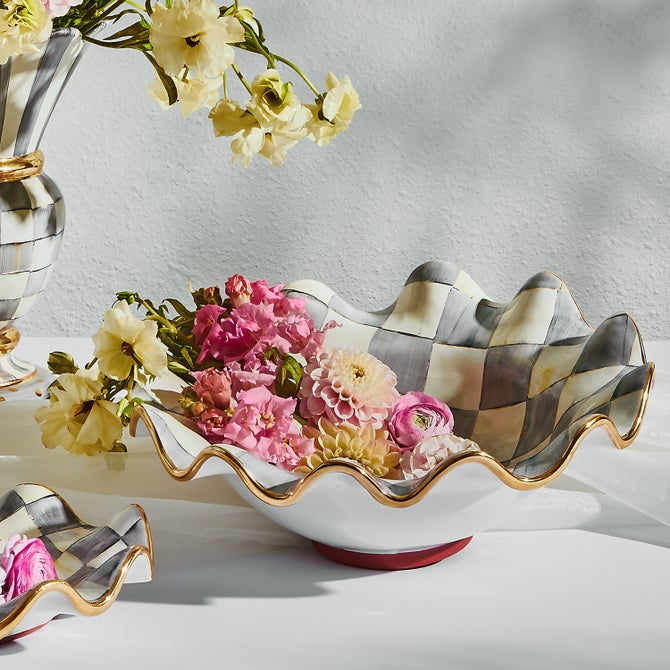 Check Medium Ceramic Fluted Serving Bowl - {current_domain}