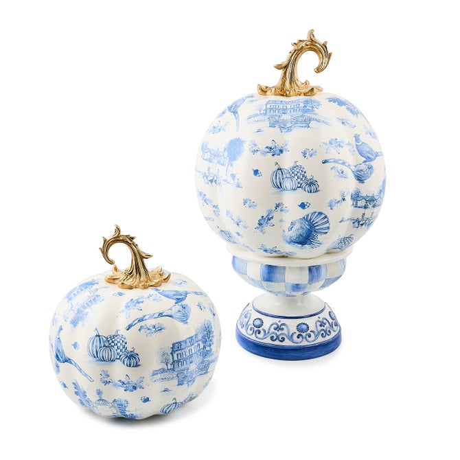 Royal Autumn Toile Short Pedestal Pumpkin - {current_domain}