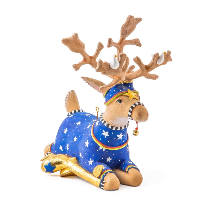 Patience Brewster Dash Away Sitting Comet Reindeer Figure - {current_domain}