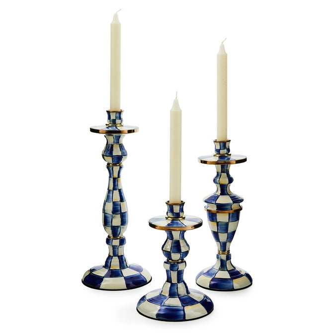 Royal Check Large Candlestick - {current_domain}