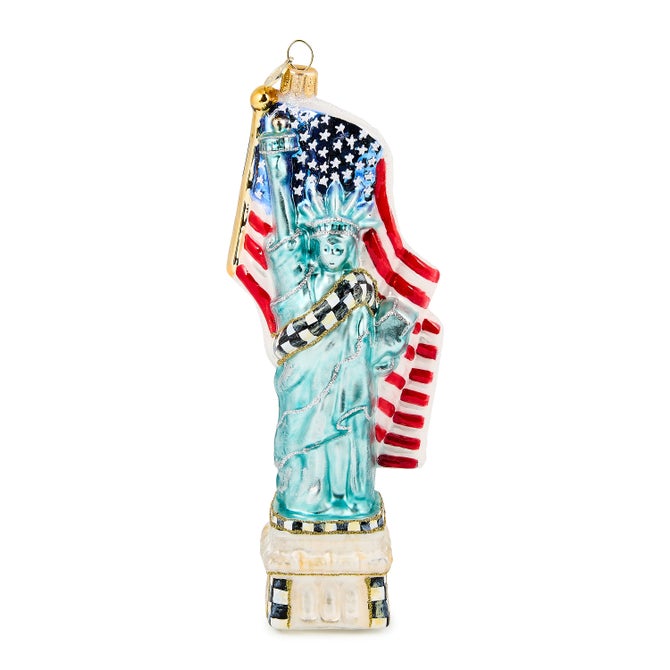Statue of Liberty Glass Ornament - {current_domain}