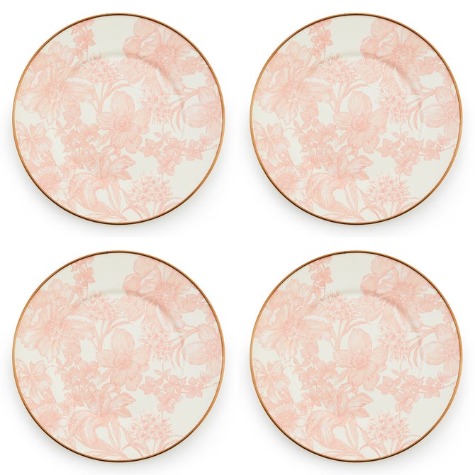 Rosy English Garden Salad Plates, Set of 4 - {current_domain}