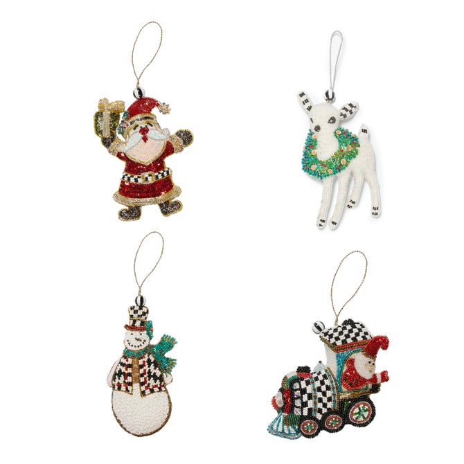 Holiday Beaded Ornaments, Set of 4 - {current_domain}