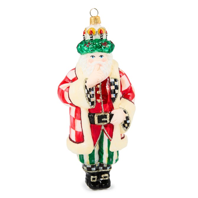Check It Out Santa Lucia Glass Ornament - {current_domain}