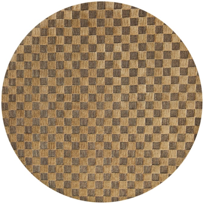 Cocoa Checkerboard 6' Round Rug - {current_domain}