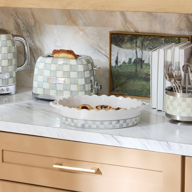 Sterling Check Everyday Medium Oval Baker - {current_domain}