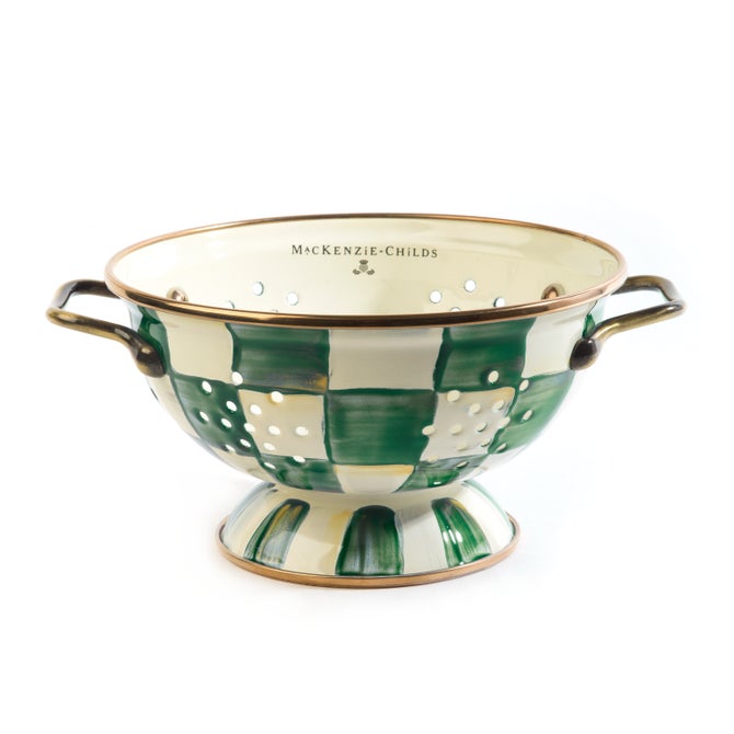 Emerald Check Small Colander - {current_domain}